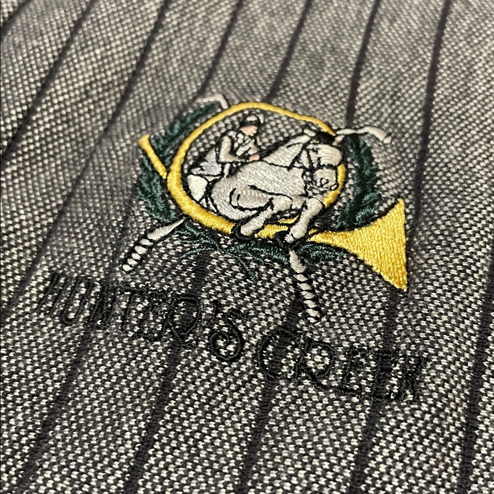 Vintage BOAST Polo Shirt Mens Gray Black Striped 100% Cotton Preppy 80s 90s Sz M - Picture 5 of 10